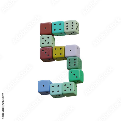 Casino Dice Game 3D Alphabet or Lettering