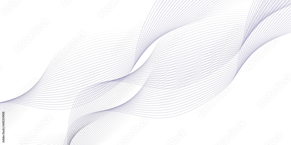  Abstract soft blue purple wave lines dynamic flowing colorful light isolated background. illustration design element in concept of music, technology, modern, wallpaper, business card, banner, flyers