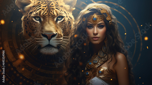 mulher leopardo ligada a astrologia  © Alexandre