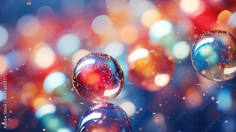 Abstract christmas background or new year new year eve, festive bokeh. Generative Ai