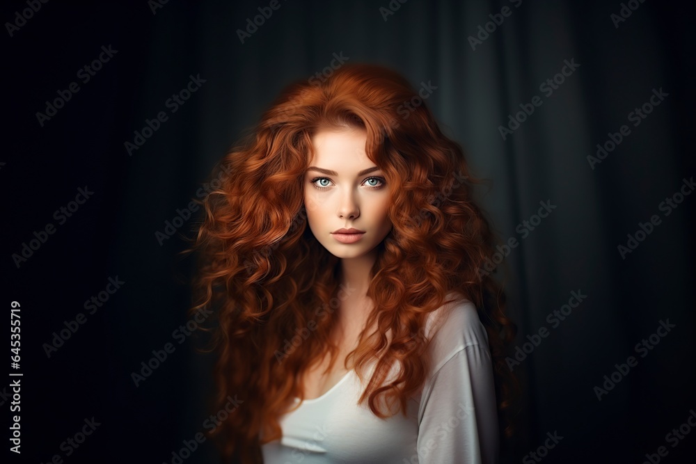beautiful woman with long hair