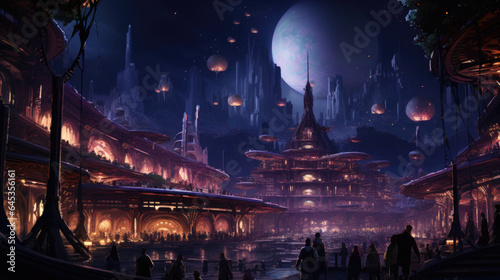 A futuristic state from the future on an alien planet