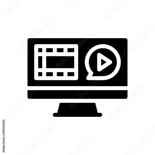 video editor glyph icon