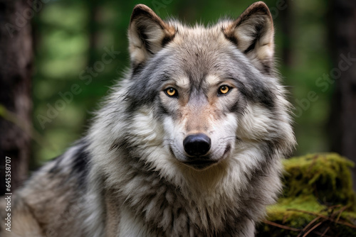 Gray wolf in the wild © Veniamin Kraskov