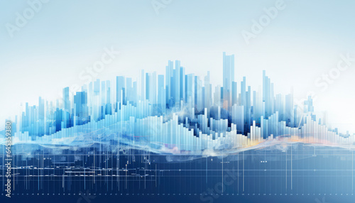 A futuristic cityscape with a skyline of skyscrapers, representing the intersection of technology and finance,Navigate the global financial future, banner © BrightSpace