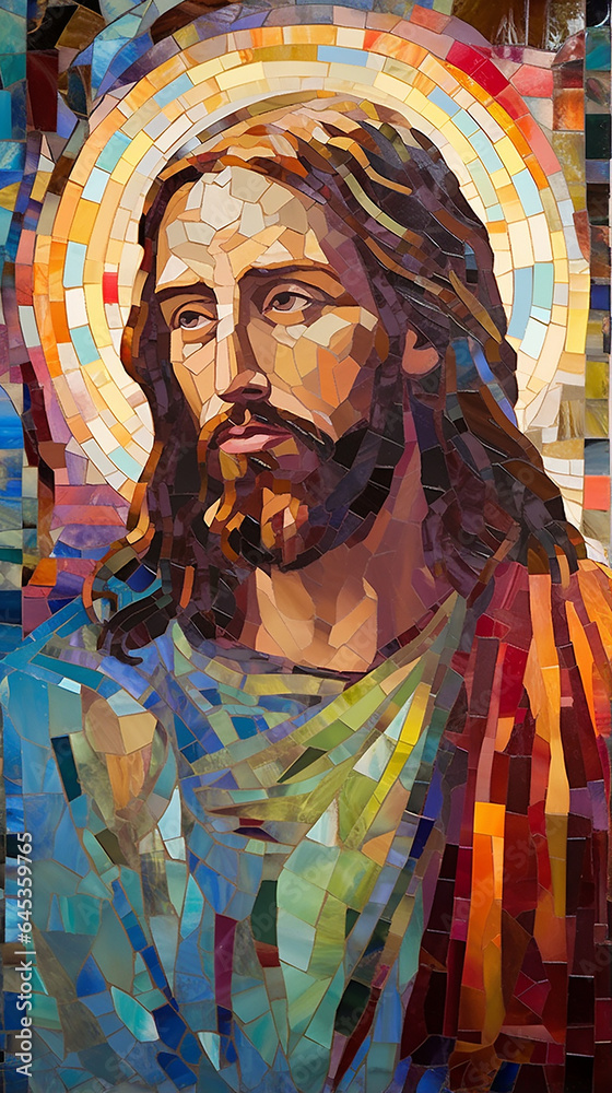 Fototapeta premium jesus cristo art mosaico 