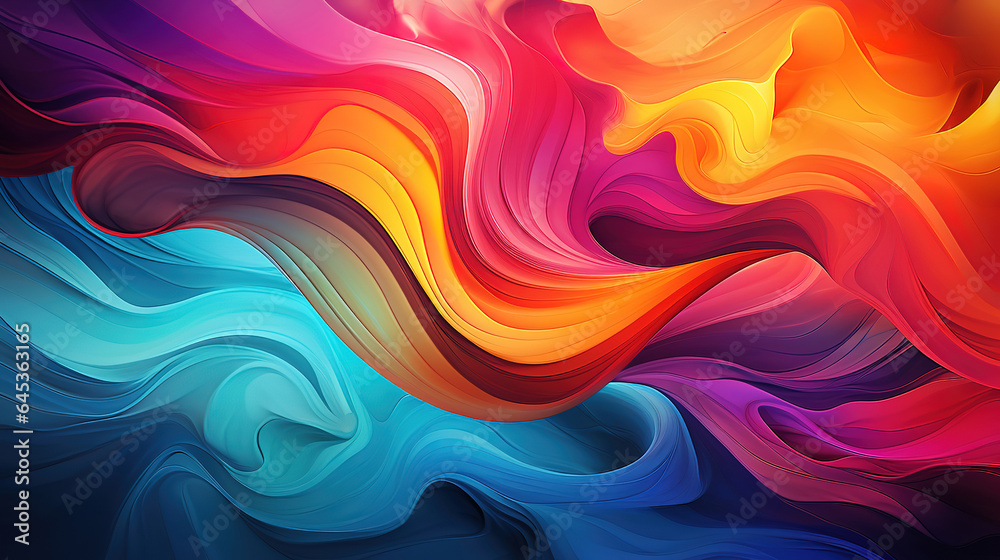 Abstract background with colorful modern shapes. Generative Ai