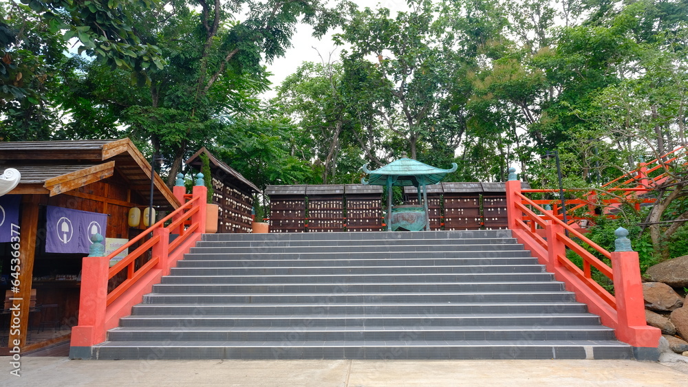 Famous temple Japanese style at Wat Phra That Doi Phra Chan. Famous temple Japanese style at Wat Phra That Doi Phra Chan.