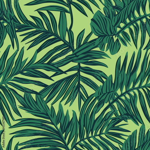 Seamless Colorful Tropical Leaf Pattern. Seamless pattern of Tropical Leaf in colorful style. Add color to your digital project with our pattern!