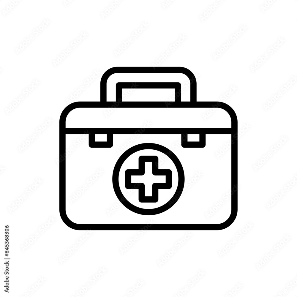 first aid box icon. isolated on white background first aid box icon. isolated on white background