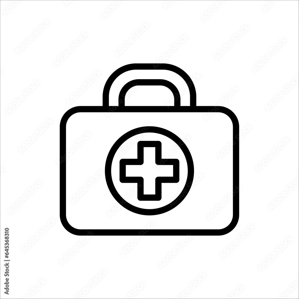 first aid box icon. isolated on white background first aid box icon. isolated on white background