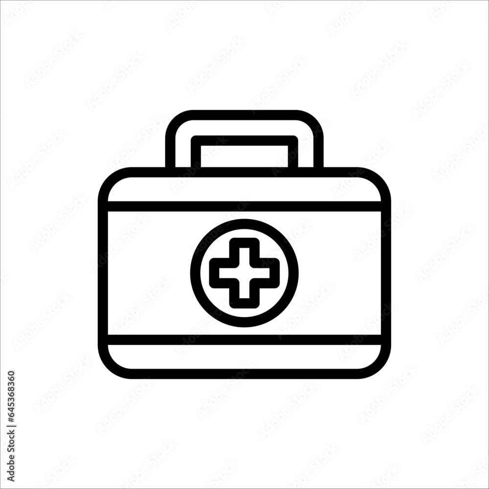 first aid box icon. isolated on white background first aid box icon. isolated on white background