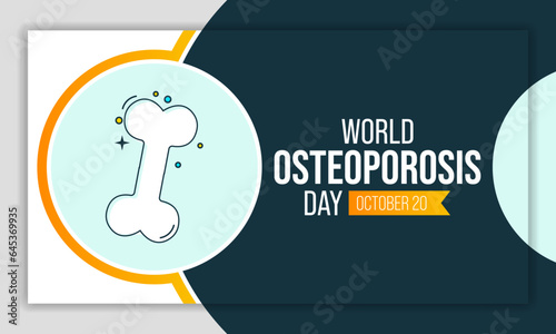 World Osteoporosis day is observed every year on October 20, dedicated to raising global awareness of the prevention, diagnosis and treatment of osteoporosis and metabolic bone disease. Vector art