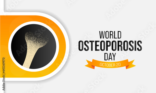 World Osteoporosis day is observed every year on October 20, dedicated to raising global awareness of the prevention, diagnosis and treatment of osteoporosis and metabolic bone disease. Vector art