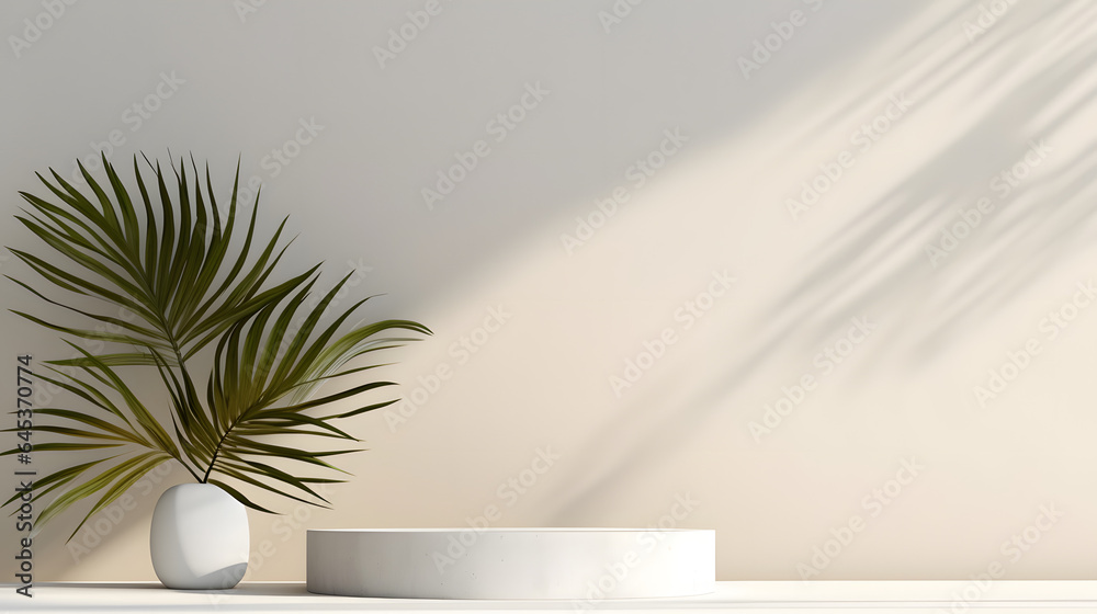 Luxury Organic Cosmetic Display with Dappled Sunlight