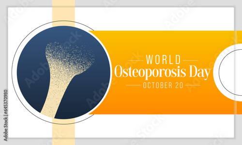 World Osteoporosis day is observed every year on October 20, dedicated to raising global awareness of the prevention, diagnosis and treatment of osteoporosis and metabolic bone disease. Vector art