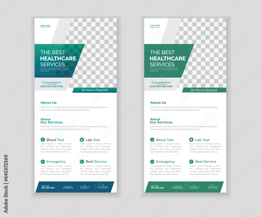Medical Roll-Up Or Dl Flyer Design Template For Your Business Medical Roll-Up Or Dl Flyer Design Template For Your Business