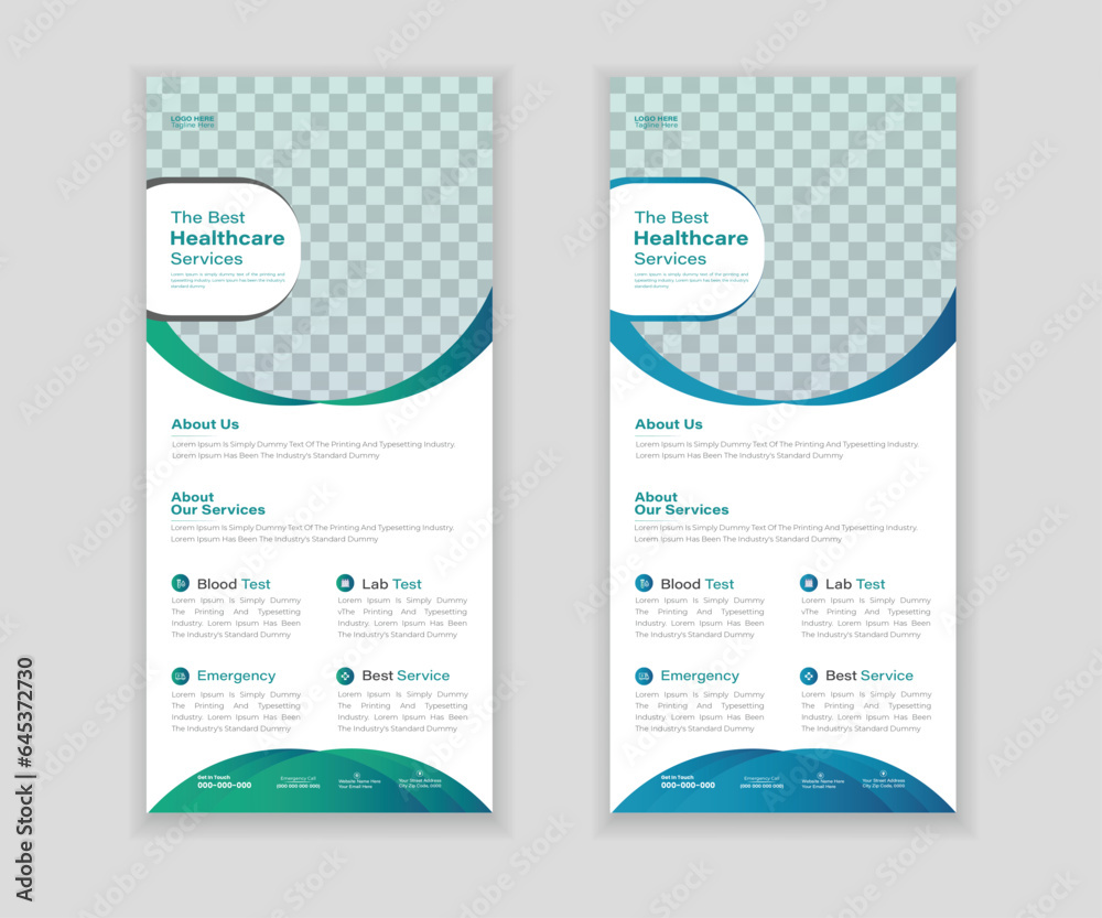 Medical Roll-Up Or Dl Flyer Design Template For Your Business Medical Roll-Up Or Dl Flyer Design Template For Your Business