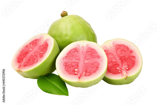 Tropical Guava Isolated on Transparent Background. Generative Ai.