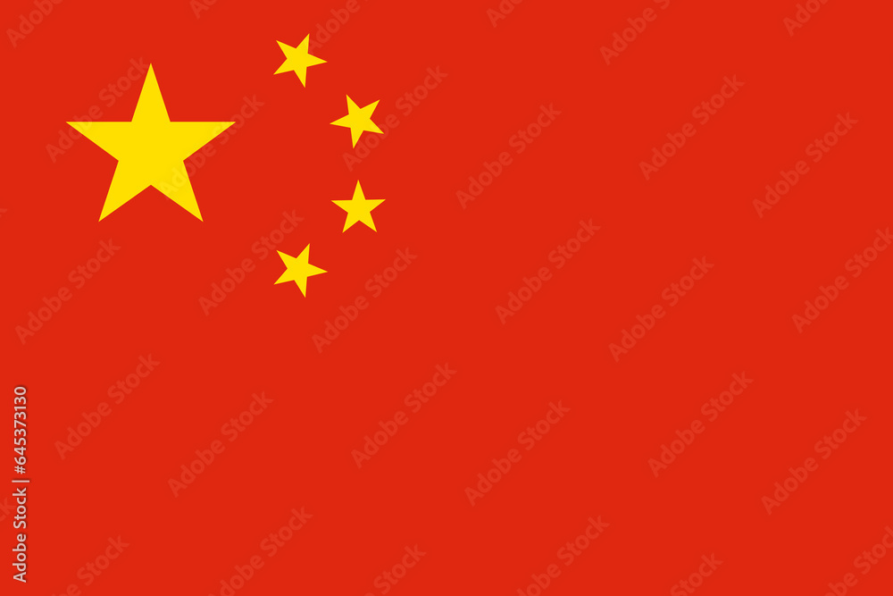 Flag of China.National symbols of China. Icon of China.