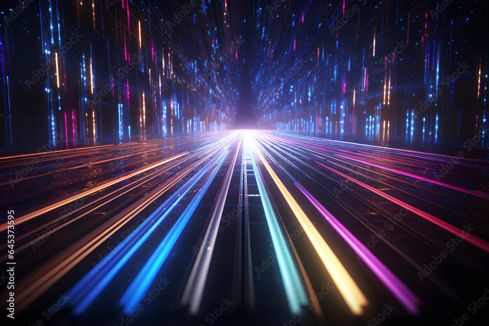 Abstract neon spectrum forming a captivating background Abstract neon spectrum forming a captivating background