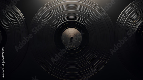 retro black vinyl records vackground © EvhKorn