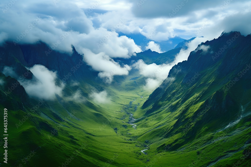 Obraz premium Ethereal Serenity in a Mountain Wonderland