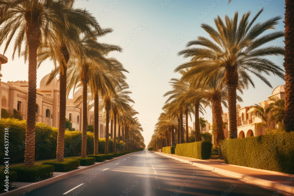 Luxury Living: Palm Tree Street in Dubai
