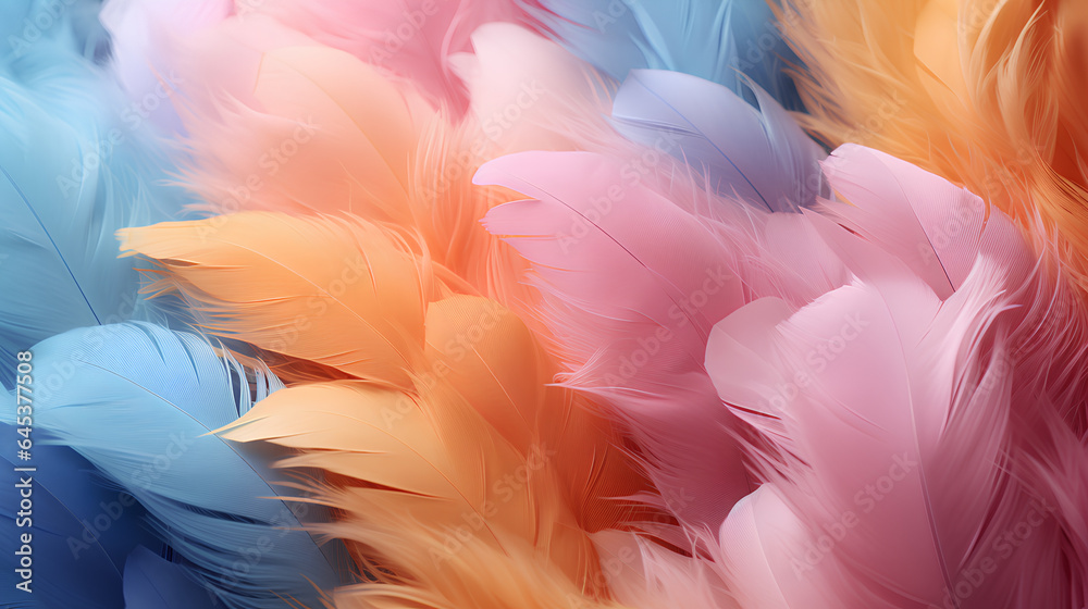 Fototapeta premium beautiful fcolorful feathers background
