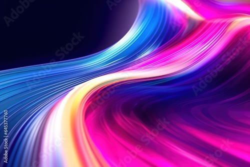 abstract futuristic background with pink blue glowing neon moving high speed wave lines and bokeh lights. Data transfer concept Fantastic wallpaper 