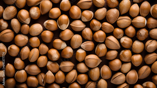 close up view of raw organic hazelnuts
