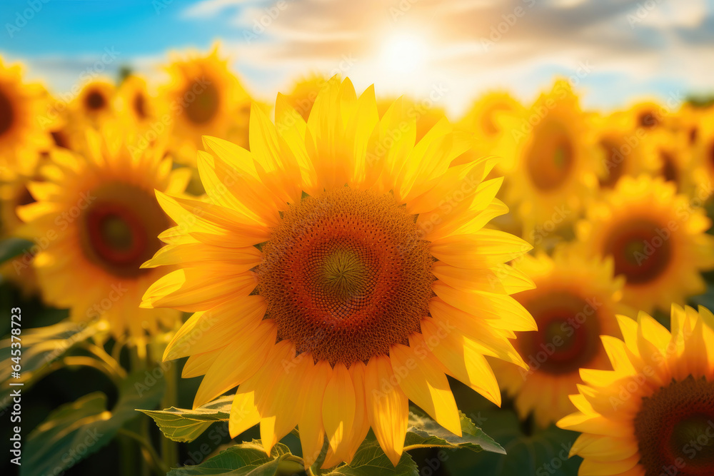Sunflower Symphony: A Vibrant Sea of Yellow