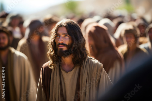Biblical Scene: Jesus Among the Masses in Israel