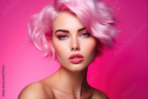 Stunning Pink Makeup and Hair