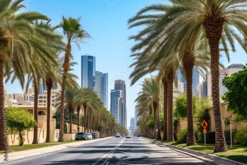 Dubai's Majestic Palm-Lined Avenue