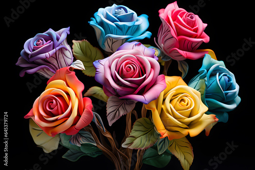 sculpted art showcasing beautifully balanced of roses