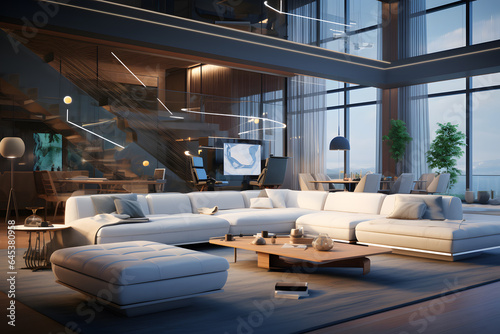 innovative technology integrated into a modern living room
