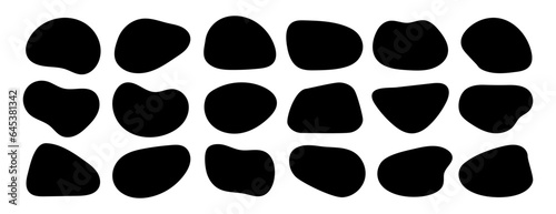 Amoeba blob shape vector illustration set
