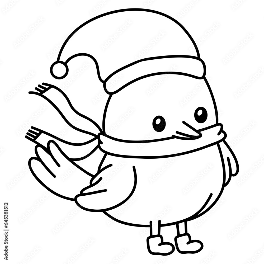 bird cartoon christmas celebration bird cartoon christmas celebration