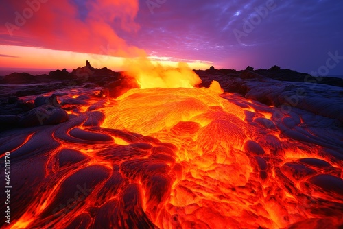 Stunning flowing lava landscape.