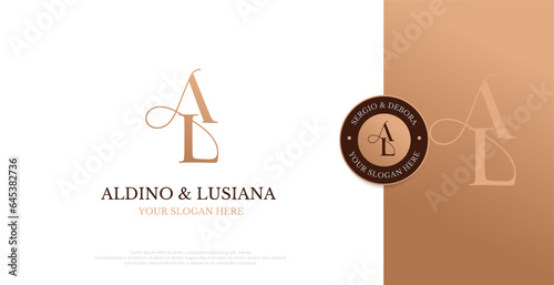 Initial AL Logo Design Vector 