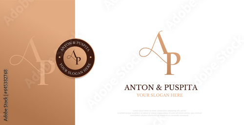 Initial AP Logo Design Vector 