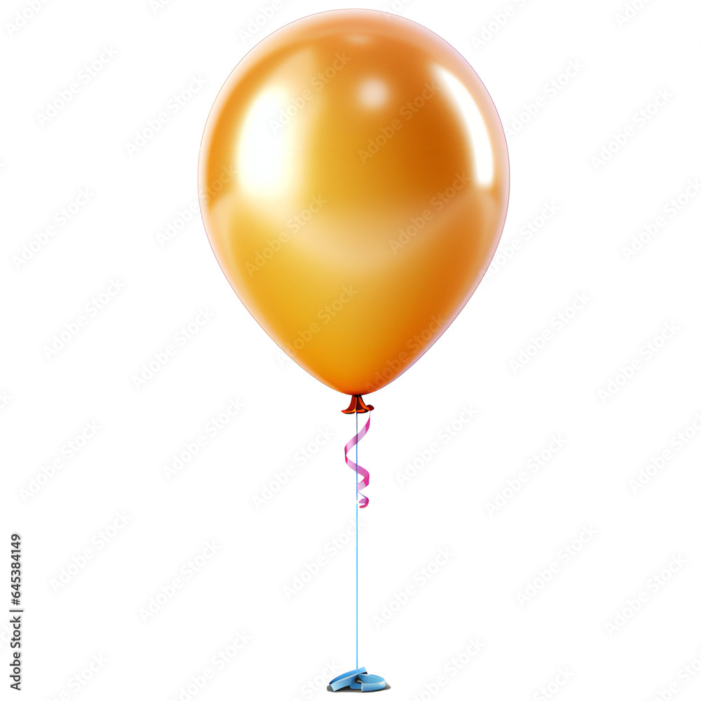 Yellow helium balloon isolated. Birthday balloon flying for party and celebrations Yellow helium balloon isolated. Birthday balloon flying for party and celebrations