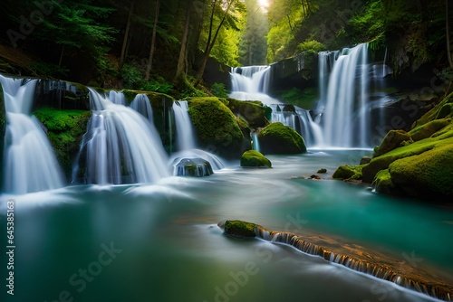 waterfall in the forest © Muhammad Naeem