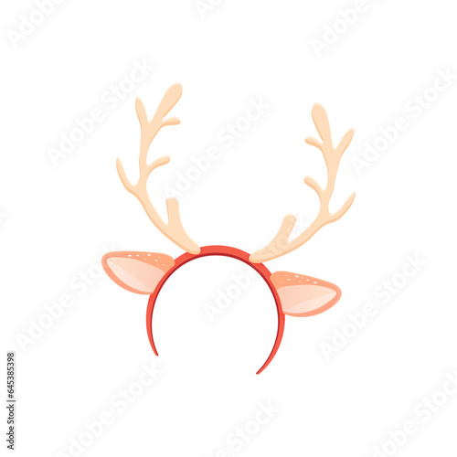 Headband with reindeer antlers and ears, winter accessory