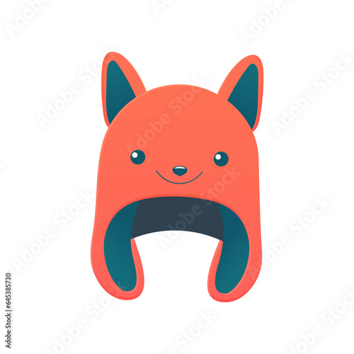 winter hat earflap in the form of a fox