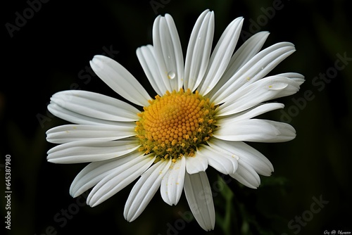 A beautiful white flower with a vibrant yellow center
