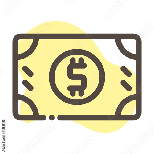 Money filled line Icon Currency Concepts in a filled line