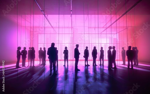 silhouettes of corporate workers