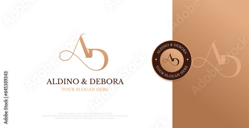 Initial AD Logo Design Vector  photo